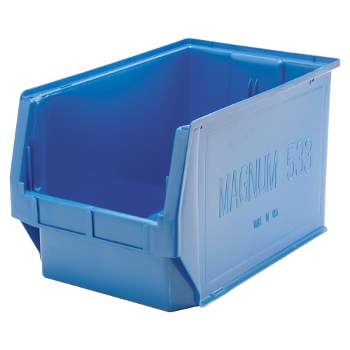 Contenants g&eacute;ants empilables, 12,375" la x 19,75" p x 11,875" h, Bleu NRZ Safety Inc.