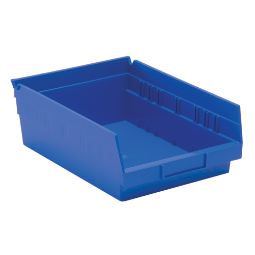 Bacs de rangement pour tablettes, 8-3/8" la x 4" H x 11-5/8" p, Bleu, Capacit&eacute; 30 lb NRZ Safety Inc.