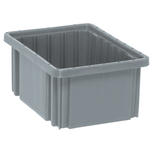Divider Box&reg; Containers, Plastic, 10.9" W x 8.3" D x 5" H, Grey NRZ Safety Inc.