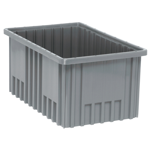 Divider Box&reg; Containers, Plastic, 16.5" W x 10.9" D x 8" H, Grey NRZ Safety Inc.