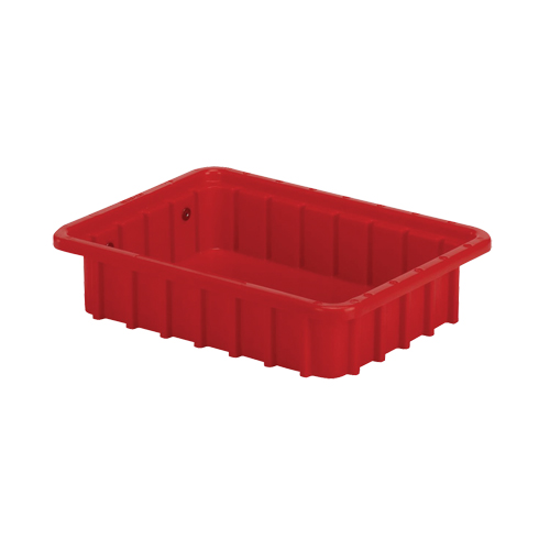 Divider Box&reg; Containers, Polyethylene, 10.8" W x 8.3" D x 2.5" H, Red NRZ Safety Inc.