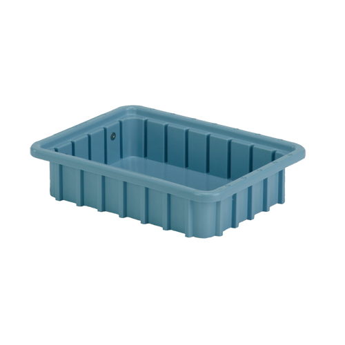 Divider Box&reg; Containers, Polyethylene, 10.8" W x 8.3" D x 2.5" H, Light Blue NRZ Safety Inc.