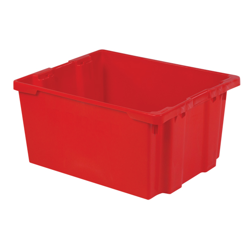 Polylewton Stack-N-Nest&reg; Containers, 15.1" x 30.1" x 24", Red NRZ Safety Inc.