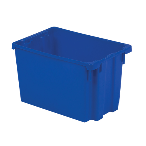 Polylewton Stack-N-Nest&reg; Containers, 12.1" x 19.4" x 12.9", Blue NRZ Safety Inc.
