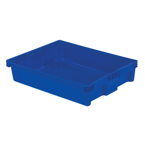 Polylewton Stack-N-Nest&reg; Containers, 6.1" x 29.6" x 22.4", Blue NRZ Safety Inc.