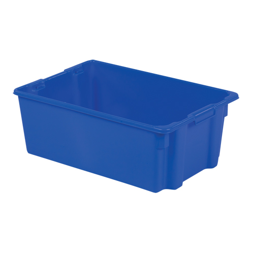 Polylewton Stack-N-Nest&reg; Containers, 10.5" x 28.4" x 18.7", Blue NRZ Safety Inc.