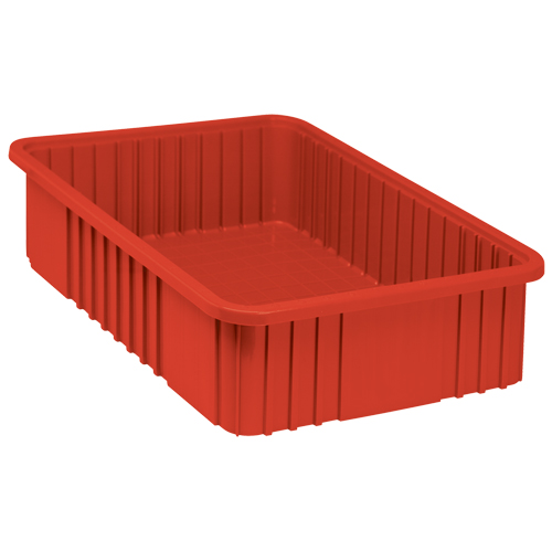Contenants Divider Box, Plastique, 22,5" la x 17,5" p x 6" h, Rouge NRZ Safety Inc.