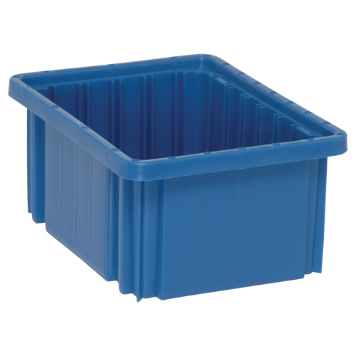 Divider Box&reg; Containers, Plastic, 10.9" W x 8.3" D x 5" H, Blue NRZ Safety Inc.
