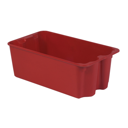 Stack-N-Nest&reg; Plexton Containers, 16.9" W x 30.6" D x 11.1" H, Red NRZ Safety Inc.