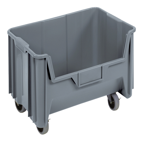 Mobile Giant Stack Container, 12-7/16" H x 19-7/8" W x 15-1/4" D, 250 lbs. Capacity, Grey NRZ Safety Inc.