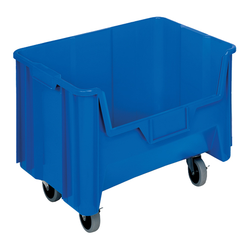 Bac g&eacute;ant mobile empilable, 12-7/16" ha x 19-7/8" la x 15-1/4" p, Capacit&eacute; de 250 lb, Bleu NRZ Safety Inc.
