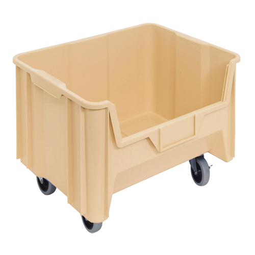 Mobile Giant Stack Container, 12-7/16" H x 19-7/8" W x 15-1/4" D, 250 lbs. Capacity, Ivory NRZ Safety Inc.