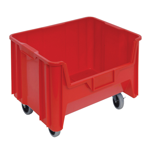 Mobile Giant Stack Container, 12-7/16" H x 19-7/8" W x 15-1/4" D, 250 lbs. Capacity, Red NRZ Safety Inc.