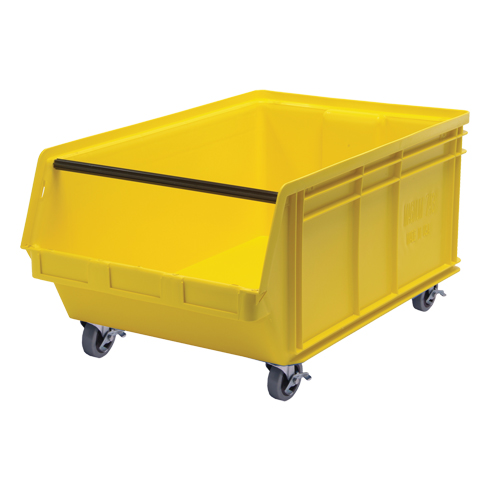 Mobile MAGNUM Bin, 14-7/8" H x 18-3/8" W x 29" D, 150 lbs. Capacity, Yellow NRZ Safety Inc.