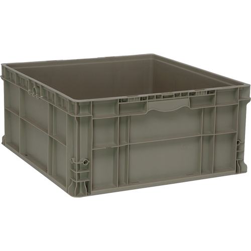 Stacking Container, 22.5" W x 22.5" D x 11" H, Grey NRZ Safety Inc.