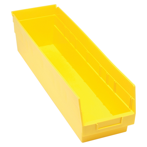 Bacs en plastique pour &eacute;tag&egrave;res Store More, 6-5/8" la x 6" H x 23-5/8" p, Jaune, Capacit&eacute; 90 lb NRZ Safety Inc.