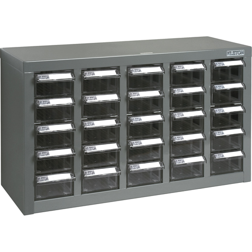 KPC-600 Parts Cabinet, Galvanized Steel, 25 Drawers, 23-1/10" x 8-7/10" x 13-4/5", Grey NRZ Safety Inc.