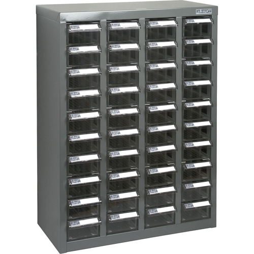 KPC-600 Parts Cabinet, Galvanized Steel, 40 Drawers, 18-3/10" x 8-7/10" x 25-3/10", Grey NRZ Safety Inc.