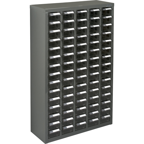 KPC-600 Parts Cabinet, Galvanized Steel, 75 Drawers, 23-1/10" x 8-7/10" x 36-9/10", Grey NRZ Safety Inc.