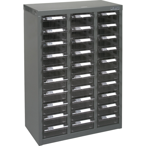 KPC-700 Parts Cabinet, Galvanized Steel, 30 Drawers, 17-1/2" x 8-7/10" x 25-3/10", Grey NRZ Safety Inc.