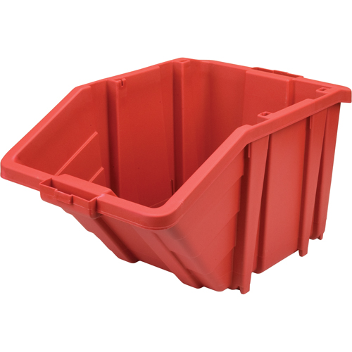Jumbo Plastic Bin, 15-1/2" W x 13" H x 25" D, Red, 200 lbs. Capacity NRZ Safety Inc.