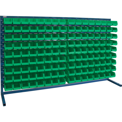 Louvered Rack with Bins, 144 Bins, 72" W x 15" D x 40" H NRZ Safety Inc.