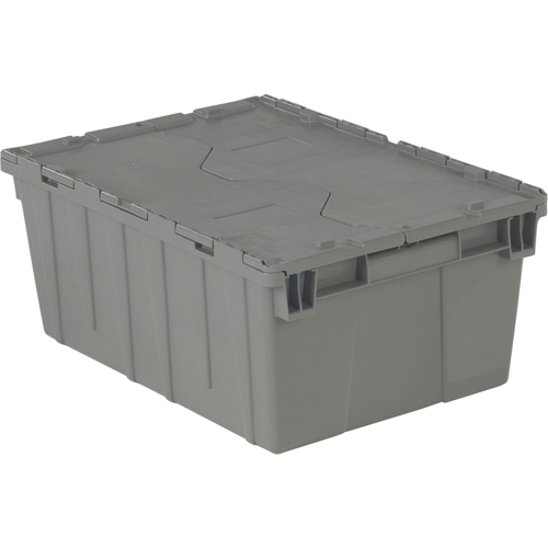 Flipak&reg; Polyethylene Plastic (PE) Distribution Containers, 21.9" x 15.2" x 9.3", Grey NRZ Safety Inc.