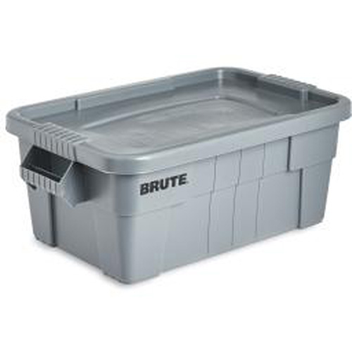 Bac de stockage Brute avec couvercle, 27,88” p x 16,5” la x 10,7" h, Capacit&eacute; 112 lb, Gris NRZ Safety Inc.