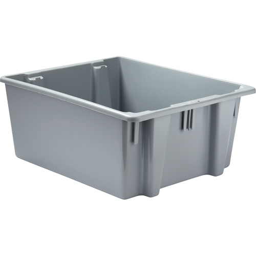 Caisse-palette empilable et emboîtable, 10" x 19,5" x 23,5", Gris NRZ Safety Inc.