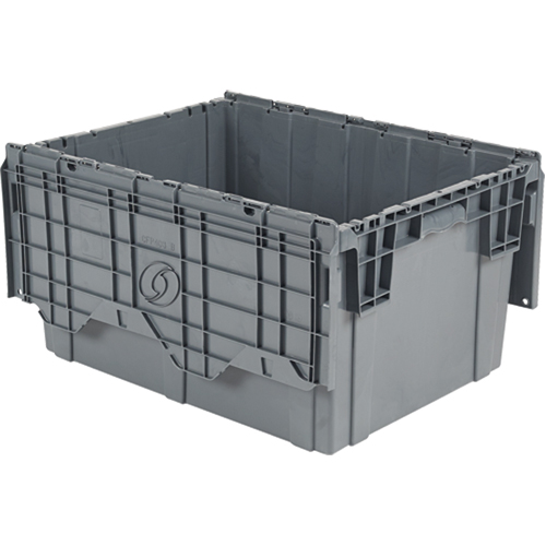 Flipak&reg; Polyethylene Plastic (PE) Distribution Containers, 39" x 14" x 13", Grey NRZ Safety Inc.