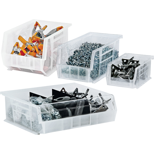 Clear-View Ultra Stack & Hang Bin, 11" W x 10" H x 18" D, Clear NRZ Safety Inc.