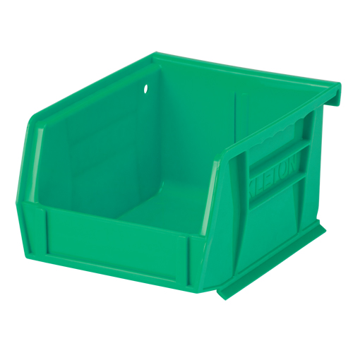 Stack & Hang Bin, 4-1/8" W x 3" H x 5-3/8" D, Green NRZ Safety Inc.