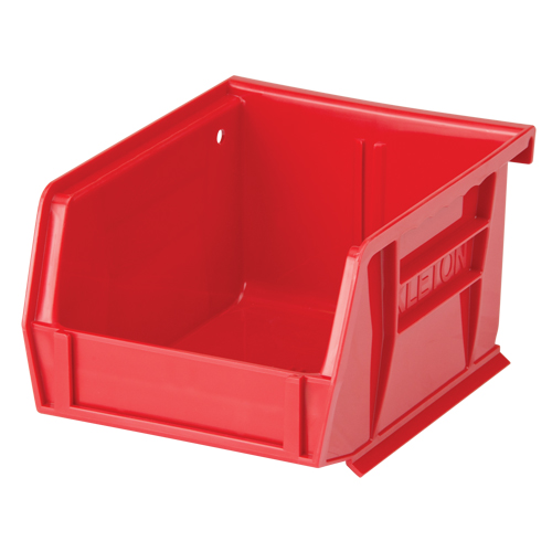 Stack & Hang Bin, 4-1/8" W x 3" H x 5-3/8" D, Red NRZ Safety Inc.