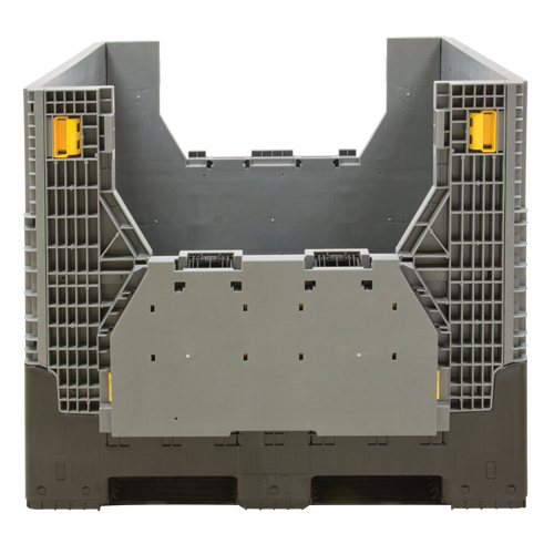 Collapsible Bulk Container, 47.2" L x 39.4" W x 39.4" H, Grey NRZ Safety Inc.