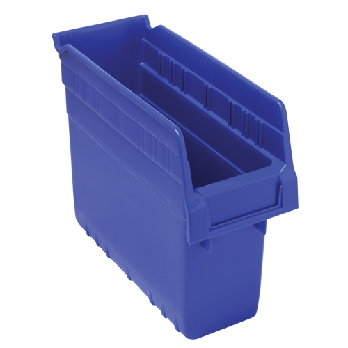 Store-Max Shelf Bins, 4-3/8" W x 8" H x 11-5/8" D, Blue, 44 lbs. Capacity NRZ Safety Inc.