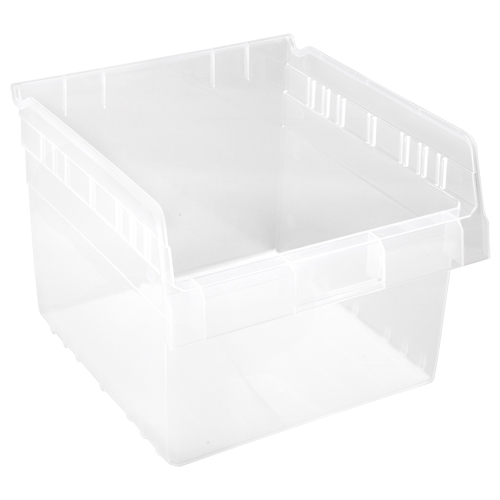 Store-Max Shelf Bins, 11-1/8" W x 8" H x 11-5/8" D, Clear, 44 lbs. Capacity NRZ Safety Inc.