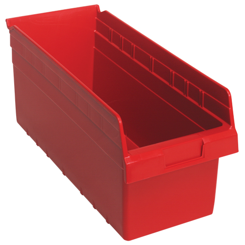 Bacs pour &eacute;tag&egrave;re Store-Max, 8-3/8" la x 8" H x 17-7/8" p, Rouge, Capacit&eacute; 56 lb NRZ Safety Inc.