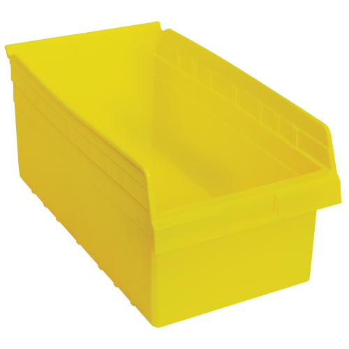 Store-Max Shelf Bins, 11-1/8" W x 8" H x 17-7/8" D, Yellow, 56 lbs. Capacity NRZ Safety Inc.