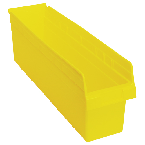 Store-Max Shelf Bins, 6-5/8" W x 8" H x 23-5/8" D, Yellow, 68 lbs. Capacity NRZ Safety Inc.