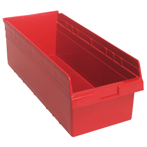 Bacs pour &eacute;tag&egrave;re Store-Max, 11-1/8" la x 8" H x 23-5/8" p, Rouge, Capacit&eacute; 68 lb NRZ Safety Inc.