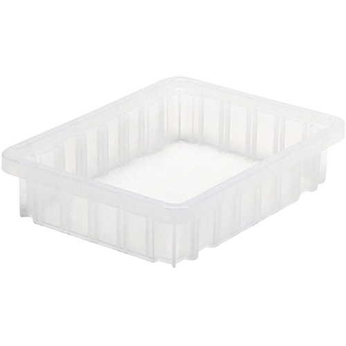 Divider Box&reg; Container, Plastic, 10.875" W x 8.25" D x 2.5" H, Clear NRZ Safety Inc.