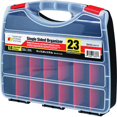 Boîte &agrave; compartiments en plastique, 12-1/4" la x 15" p x 2-3/4" h, 23 compartiments NRZ Safety Inc.