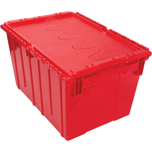 Flip Top Plastic Distribution Container, 21.65" x 15.5" x 12.5", Red NRZ Safety Inc.