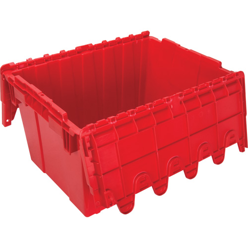 Flip Top Plastic Distribution Container, 21.65" x 15.5" x 12.5", Red NRZ Safety Inc.