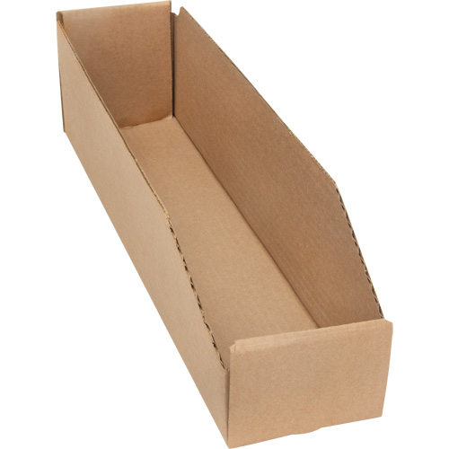 Boîtes profondes en carton ondul&eacute;, 3-3/4" la x 17-1/4" p x 4-1/2" h, Beige NRZ Safety Inc.