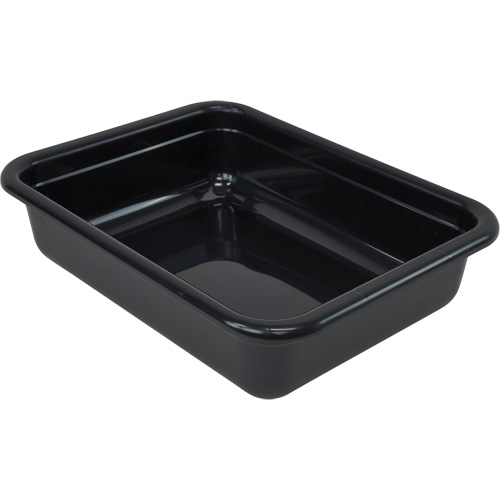 Bac d'entreposage tout usage &agrave; fond plat, 5" ha x 17" p x 22" lo, Plastique, Noir NRZ Safety Inc.