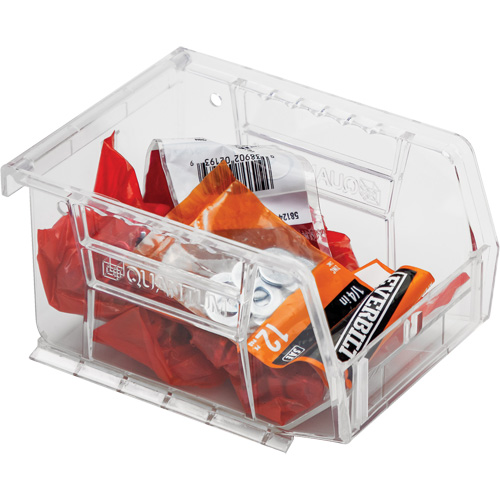 Crystal Clear Ultra Bins, 4-1/8" W x 3" H x 5-3/8" D, Clear NRZ Safety Inc.