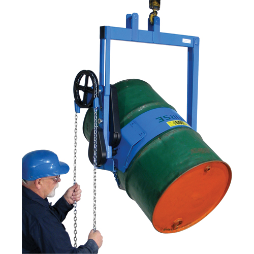 Drum Lifters - Geared Tilted, 55 US gal. (45 Imperial Gal.) Drum Size, 800 lbs./363 kg. Cap. NRZ Safety Inc.