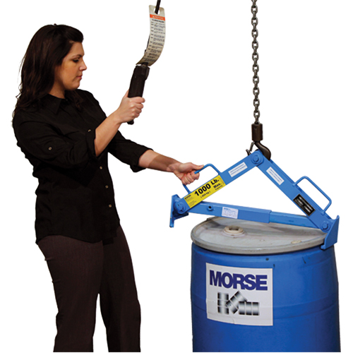Drum Lifter, 30 - 85 US Gal. (25 - 70 Imperial Gal.), 1000 lbs./454 kg. Cap. NRZ Safety Inc.