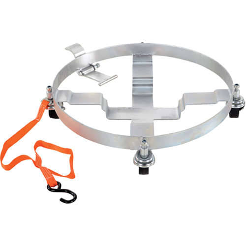 Tilting Drum Dollies, Steel, 900 lbs. Capacity, 23-1/2" Diameter, Hard Rubber Casters NRZ Safety Inc.
